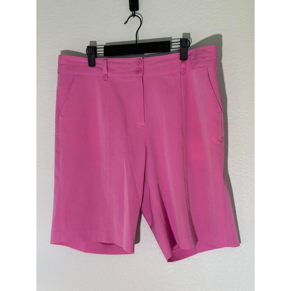 Women’s Pink Chino Golf Shorts Lightweight Preppy Summer Golfcore Casual 14 - Picture 2 of 6